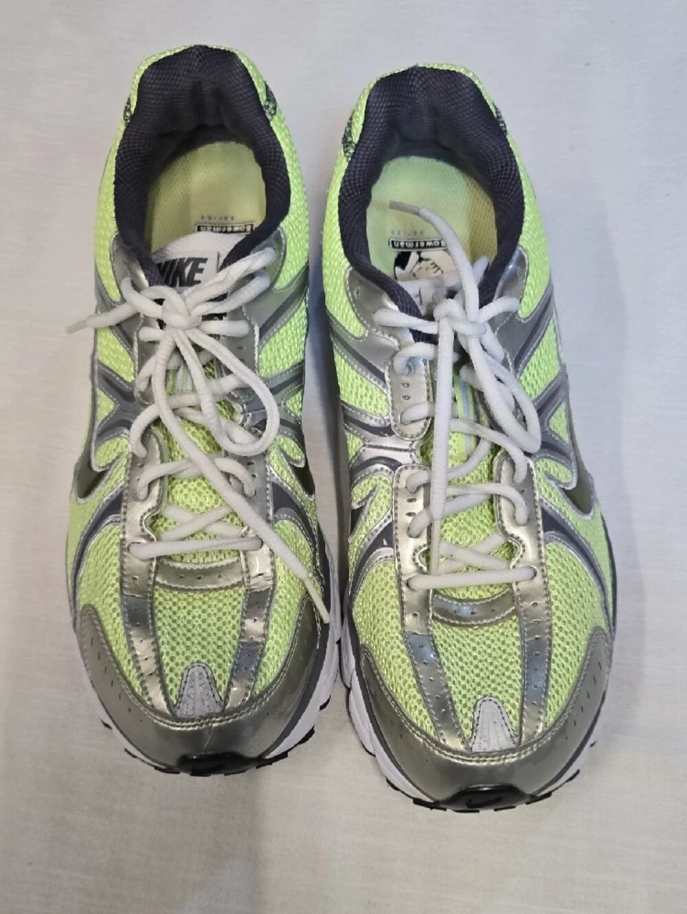 Nike Womens Lime Green & Silver Running Sneakers